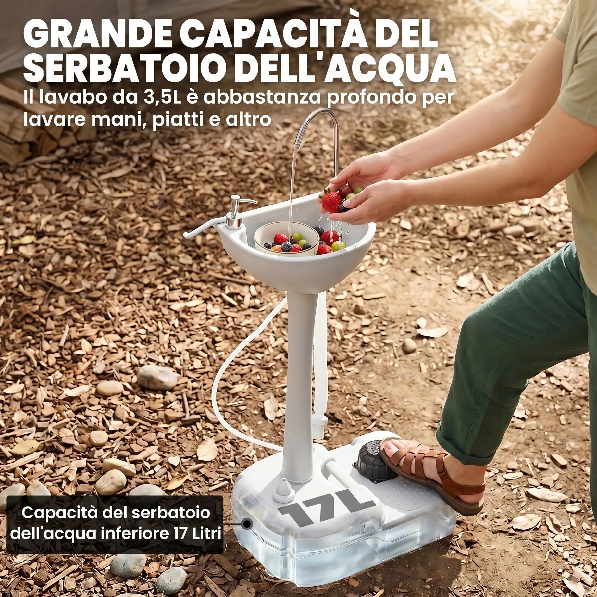 Évier de camping - camping - portable 17 l, savon 2,5 l - z254 6/6
