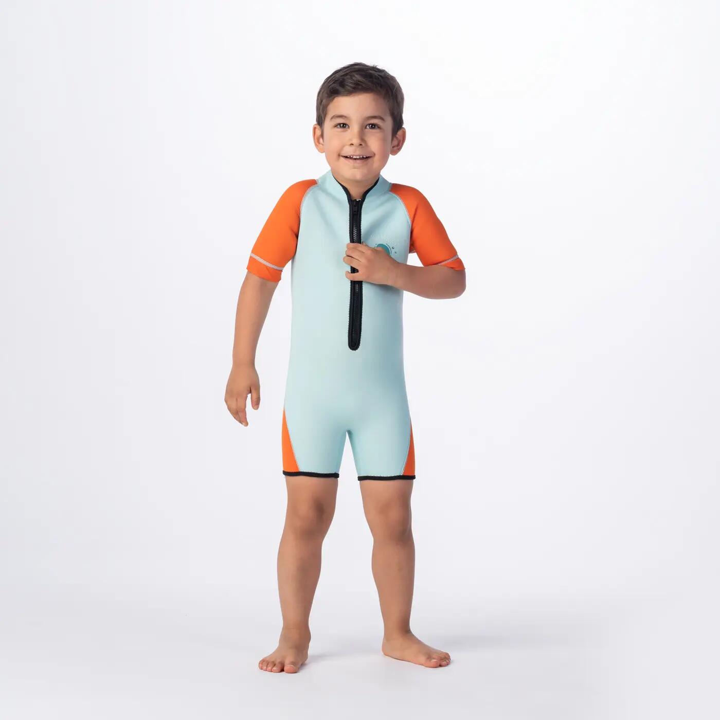 Combinaison shorty de surf enfant Aquawave 2 mm Surfini Front-Zip 4/5