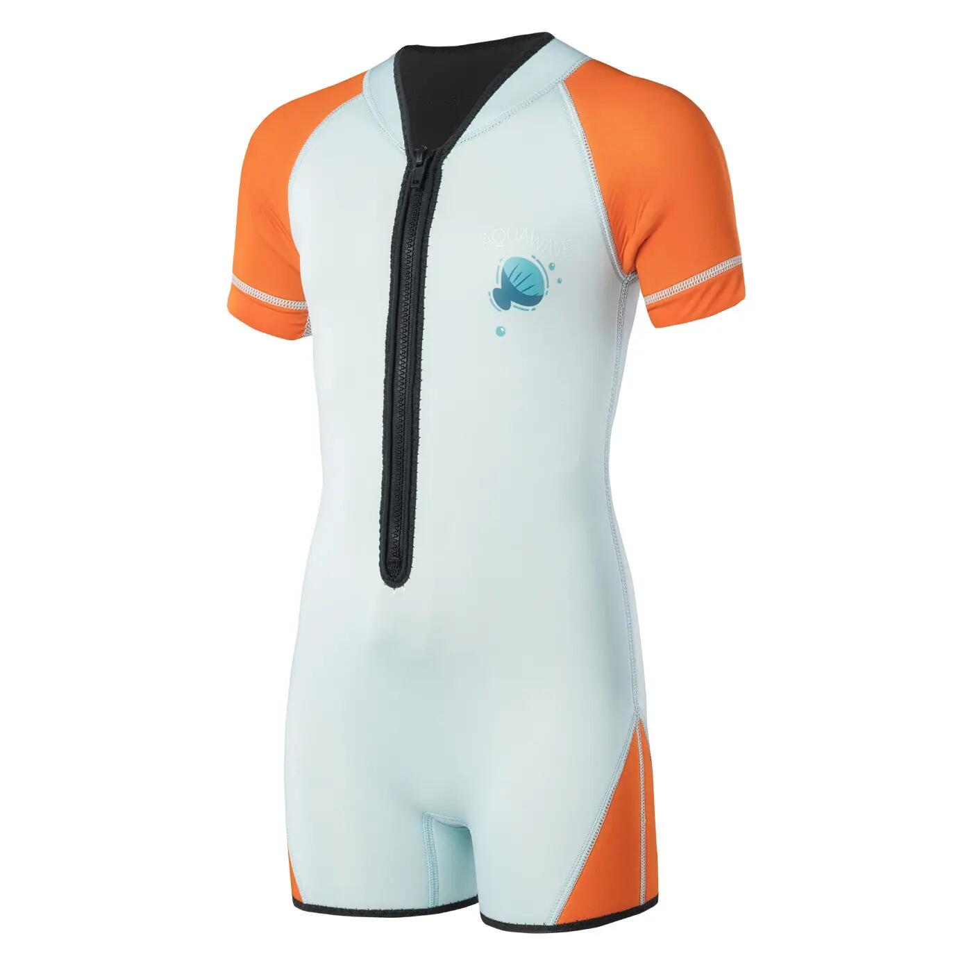 Combinaison shorty de surf enfant Aquawave 2 mm Surfini Front-Zip 3/5