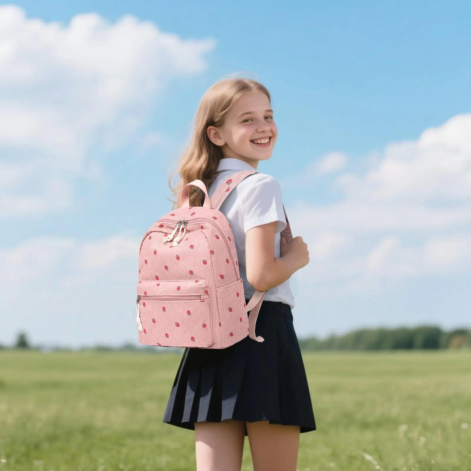 Sac à dos enfant pour filles, motif papillon arc-en-ciel, rose, idéal pour la 4/6