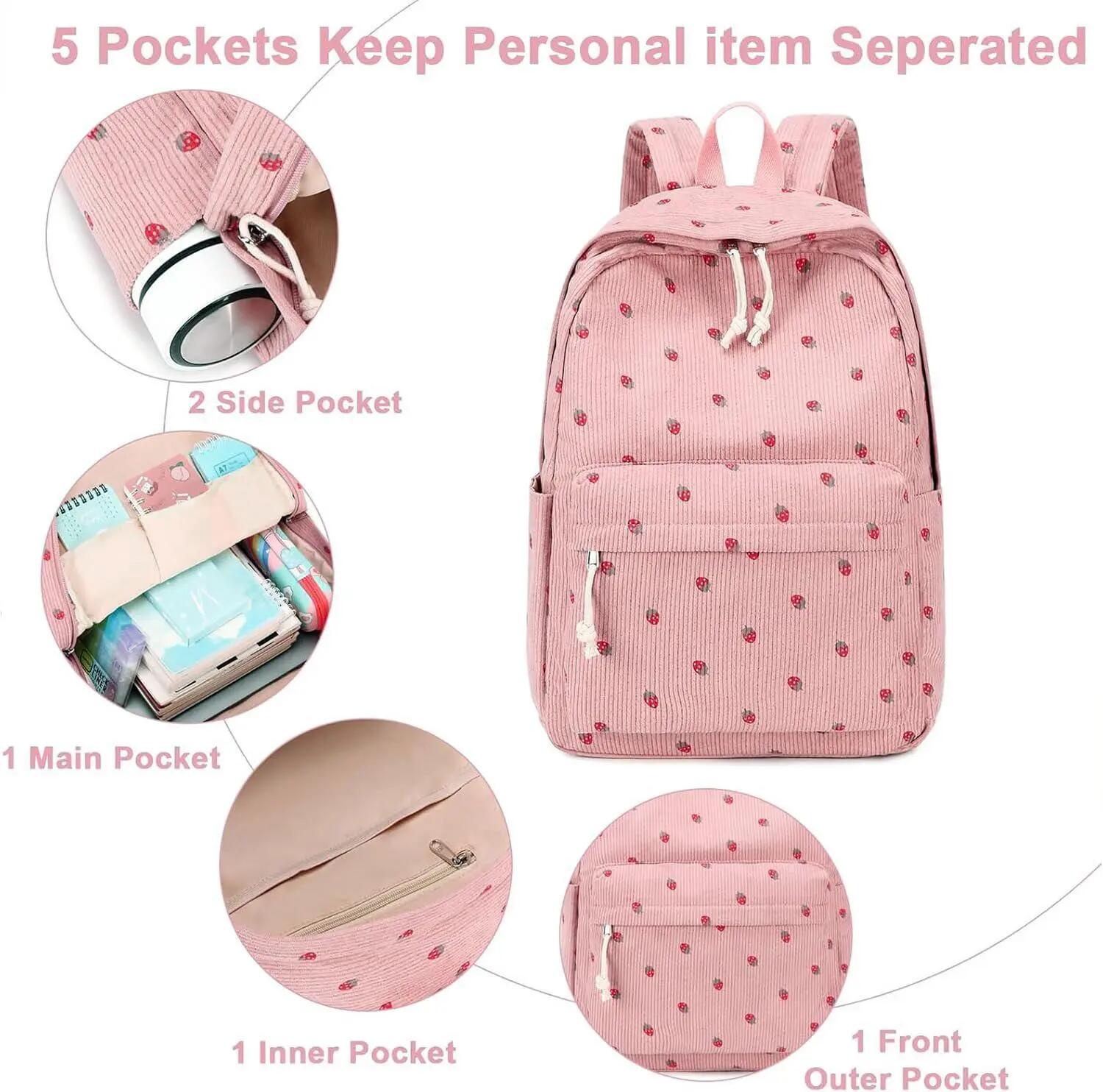 Sac à dos enfant pour filles, motif papillon arc-en-ciel, rose, idéal pour la 3/6