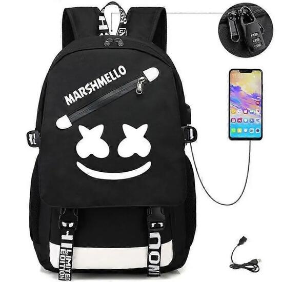 Anime Luminous Backpack Noctilucent School Bags Daypack USB chargeing Port