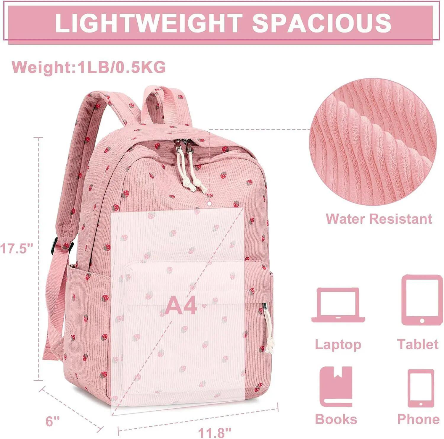 Sac à dos enfant pour filles, motif papillon arc-en-ciel, rose, idéal pour la 2/6
