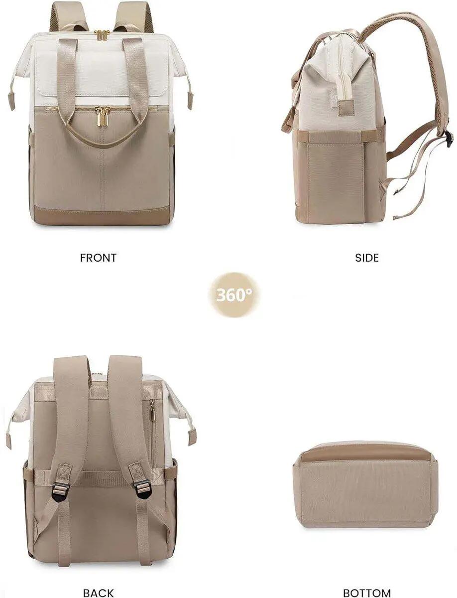Sac à dos pour femme, cartable d'école étanche pour ordinateur portable, 15.6" 3/6