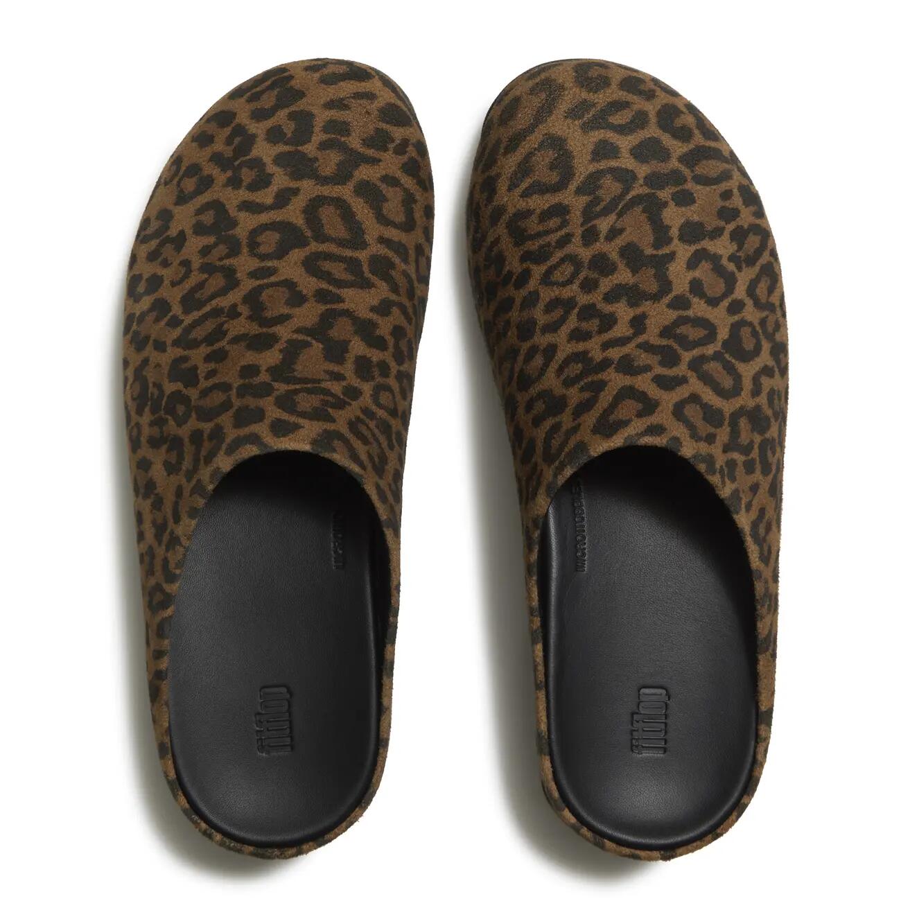 Shuv Suede Leopard Mules 5/7