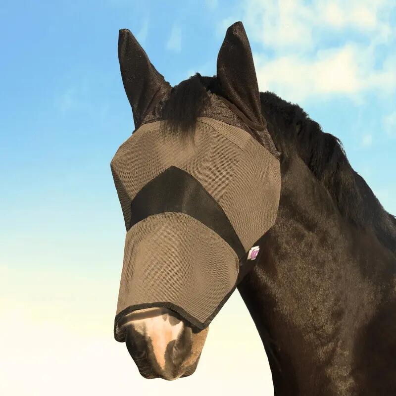 Máscara anti-moscas para caballo 3 en 1 KM Elite Combat 3/3
