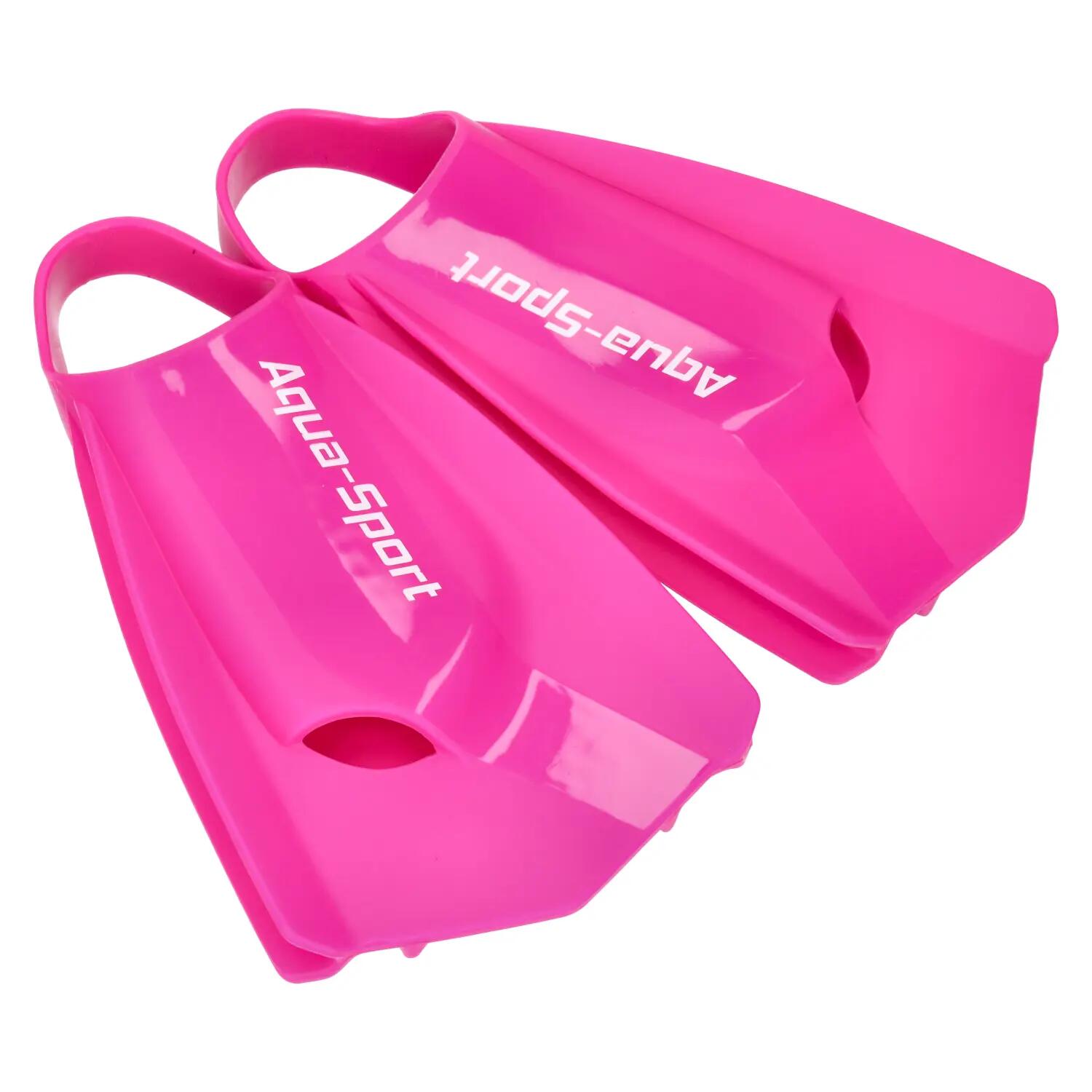 Płetwy do pływania treningowe na basen silikon krótkie pióro Aqua-Sport Fins Pro 6/7