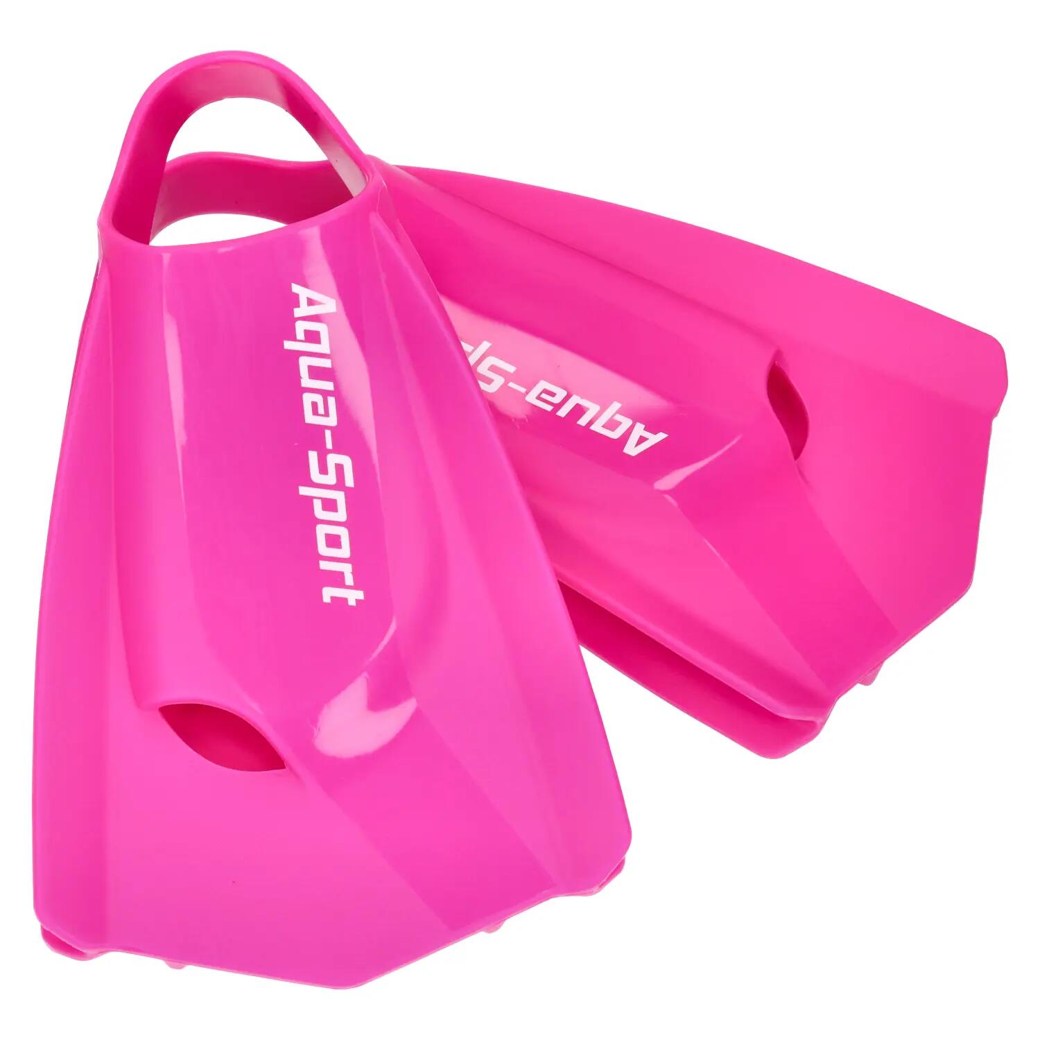 Płetwy do pływania treningowe na basen silikon krótkie pióro Aqua-Sport Fins Pro 5/7