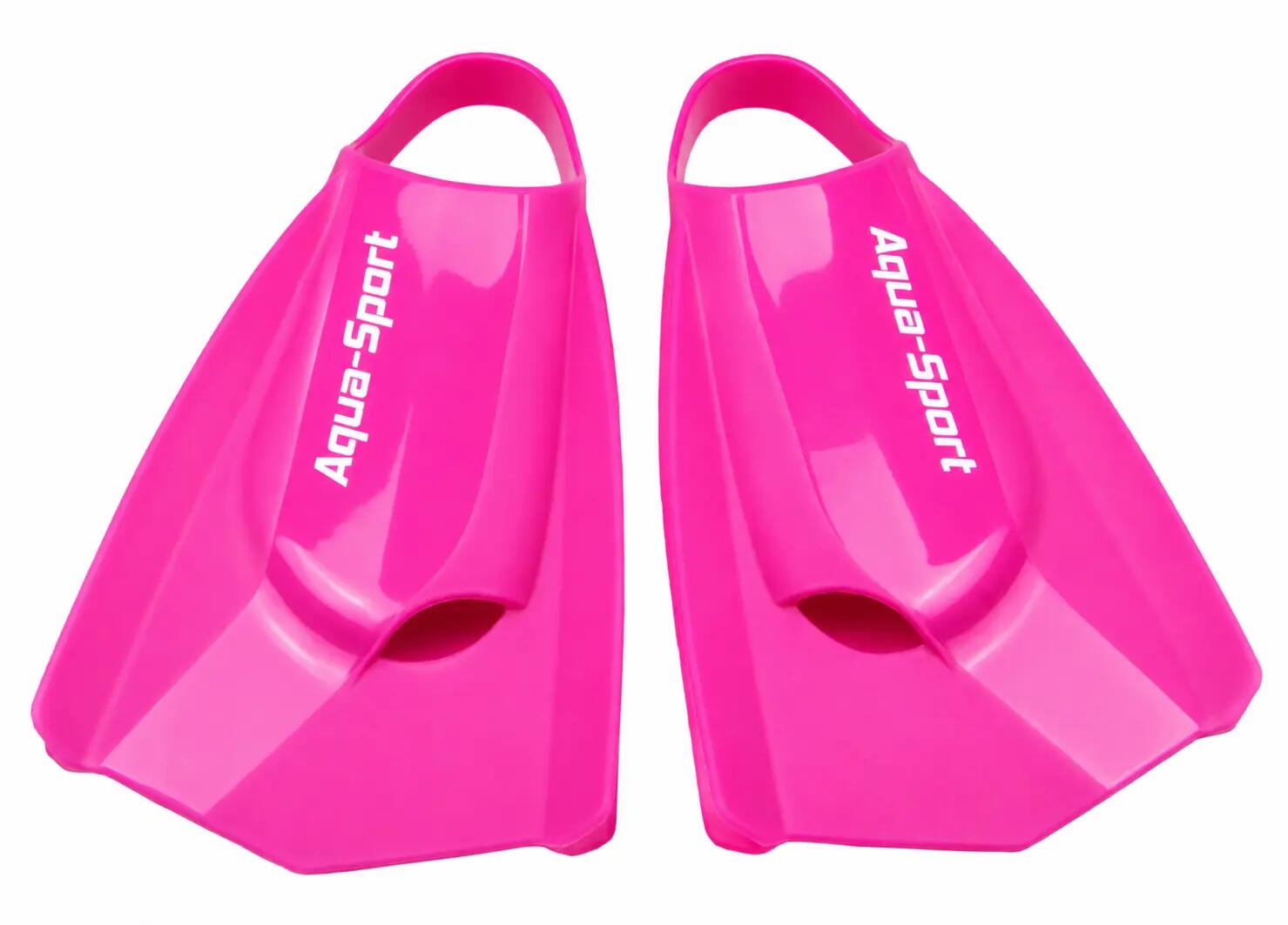 Płetwy do pływania treningowe na basen silikon krótkie pióro Aqua-Sport Fins Pro 2/7