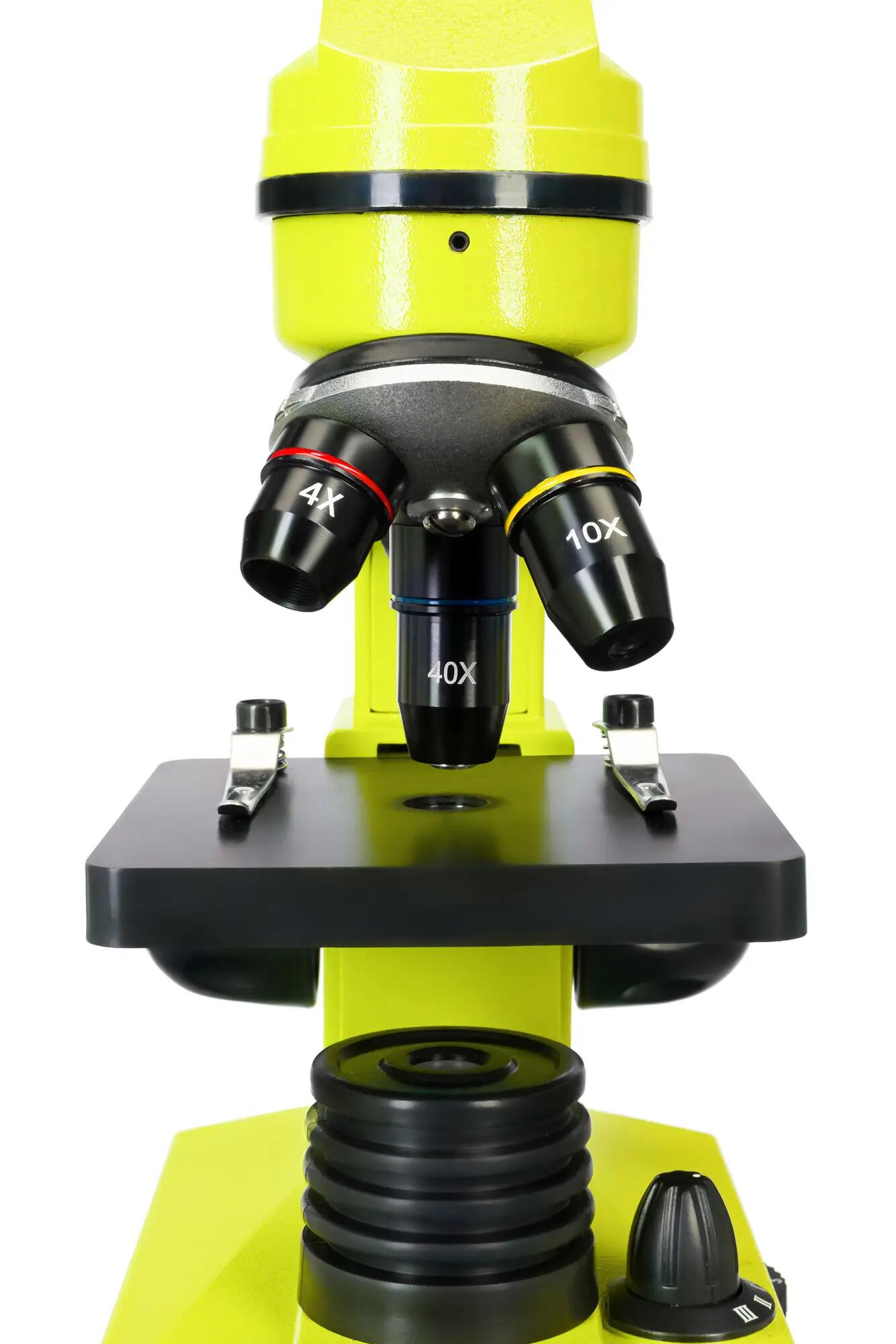 Microscopio Levenhuk Rainbow 2L Verde limetta con libro in inglese 9/14