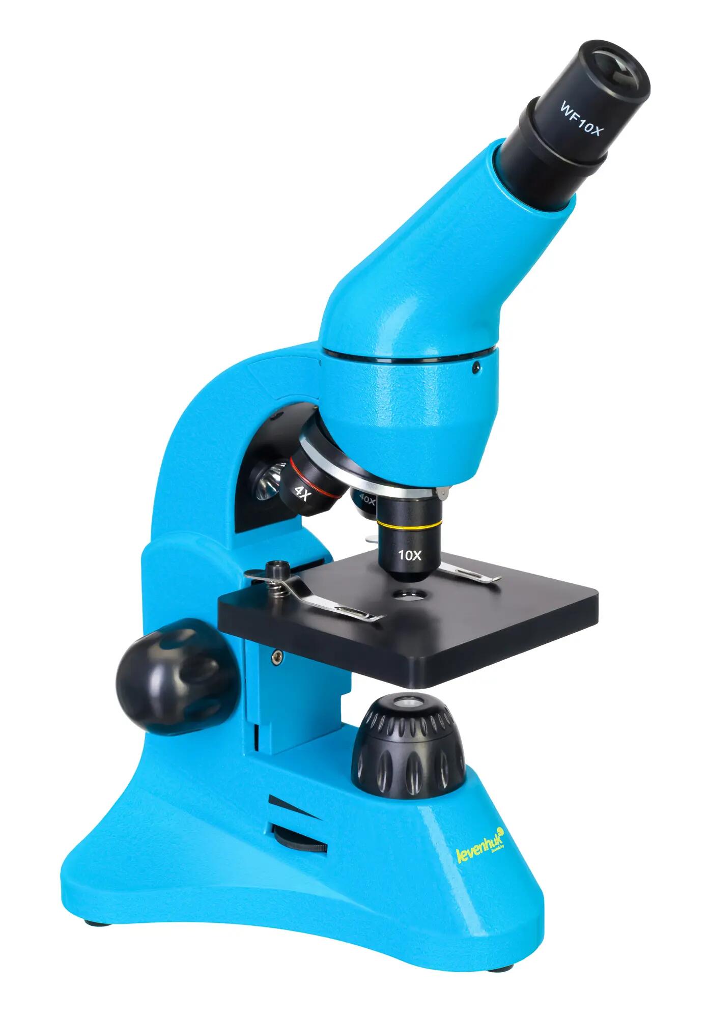 Microscopio Levenhuk Rainbow 50L Azzuro con libro in italiano 7/15