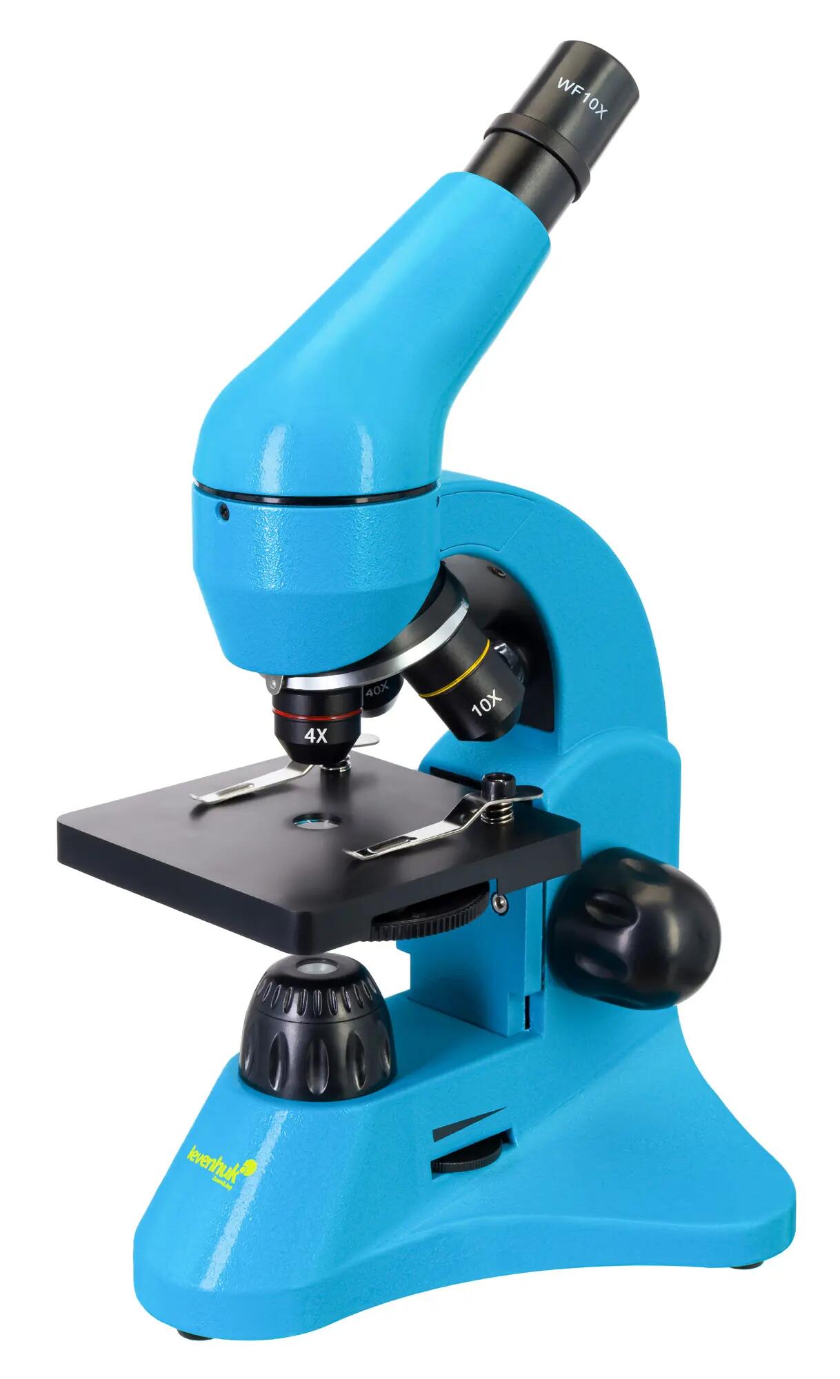 Microscopio Levenhuk Rainbow 50L Azzuro con libro in italiano 6/15