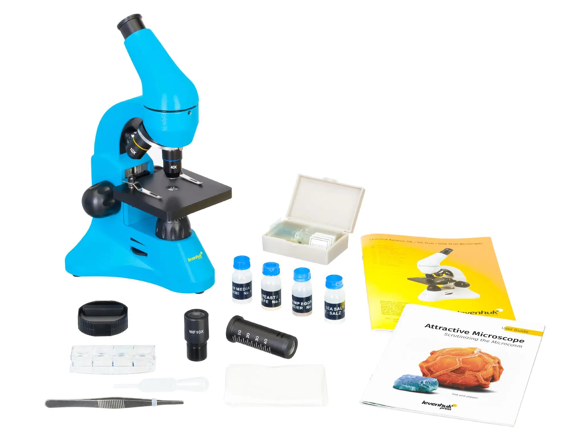 Levenhuk Rainbow 50L Azure Microscope with book in English 5/15