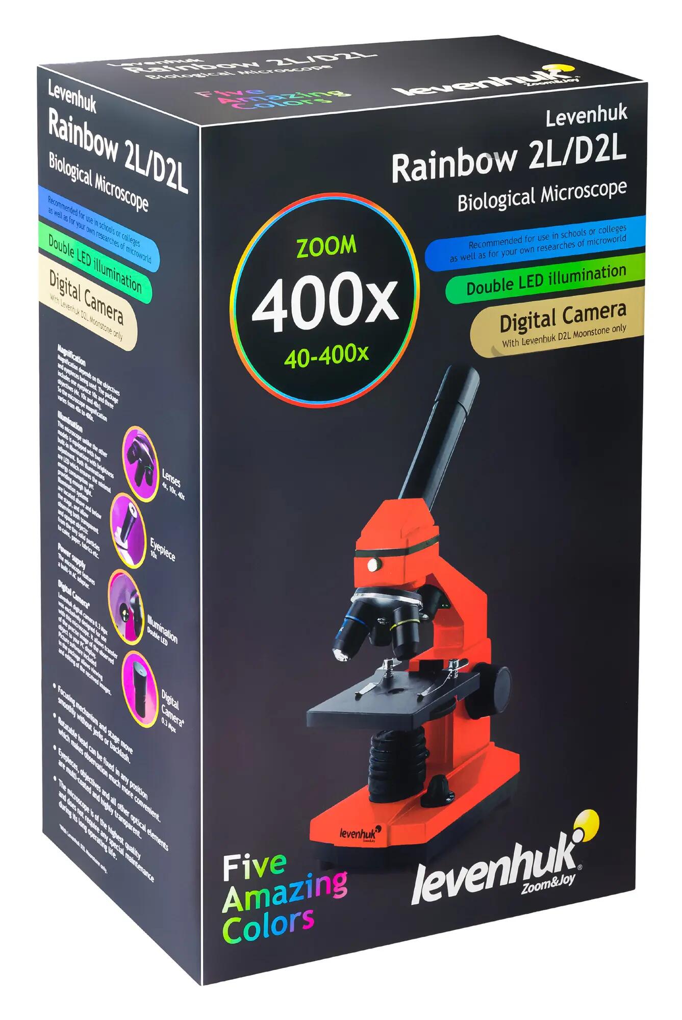 Microscopio Levenhuk Rainbow 2L Verde limetta con libro in inglese 14/14