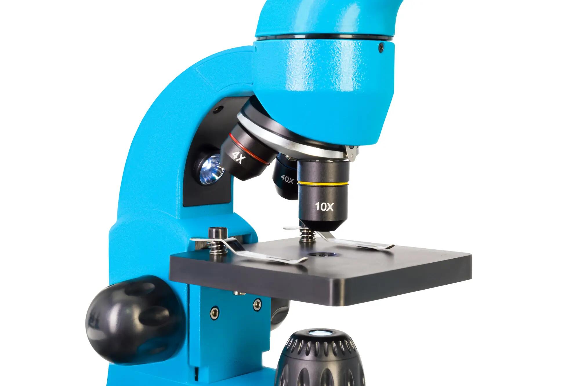 Microscopio Levenhuk Rainbow 50L Azzuro con libro in italiano 14/15