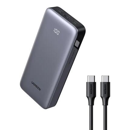 Powerbank 20000mAh Ugreen PB532, USB 2x USB-C, 30W (szary)