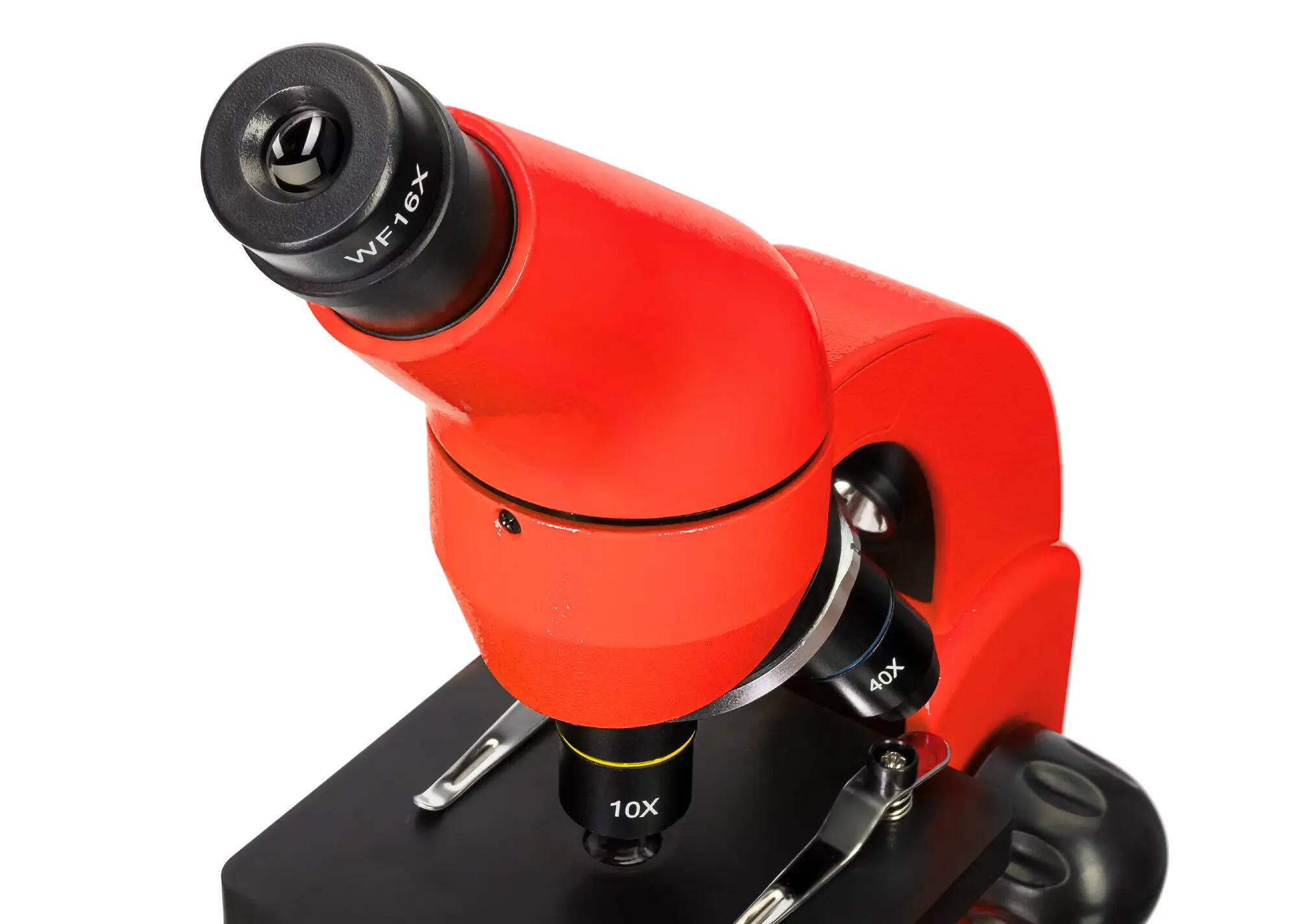Microscopio Levenhuk Rainbow 50L PLUS Arancione con libro in tedesco 11/15