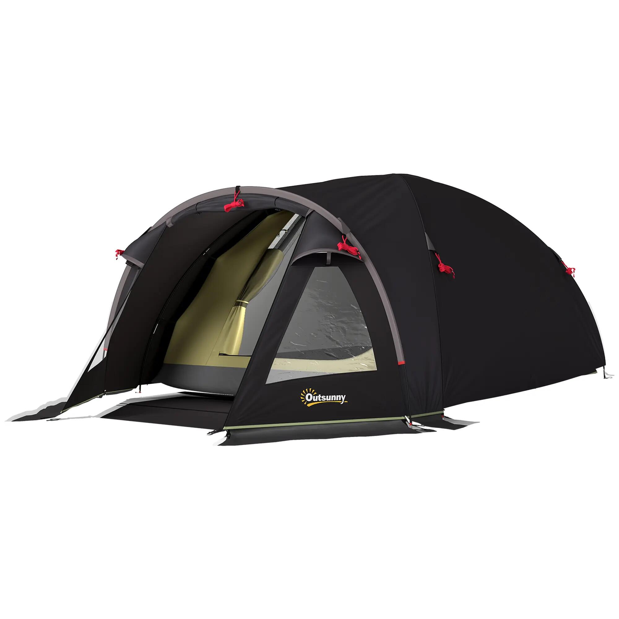 Tente de camping 2 places légère et stable avec protection UV 50+, tente tunnel 2/9