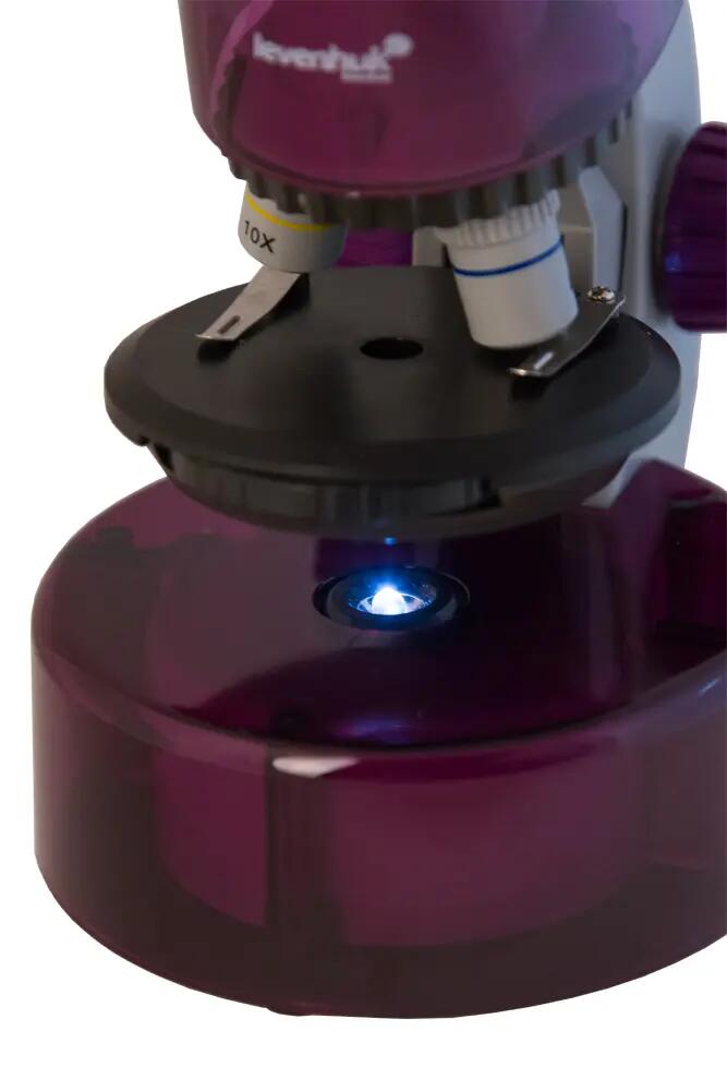 Microscopio Levenhuk LabZZ M101 Ametista con libro in inglese 8/13