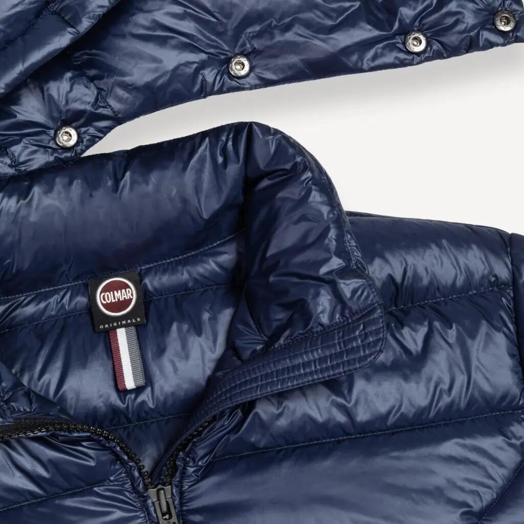Jaqueta Colmar Modelo 12000071r Quilted Detacheable Hoodi Cor Azul 3/5