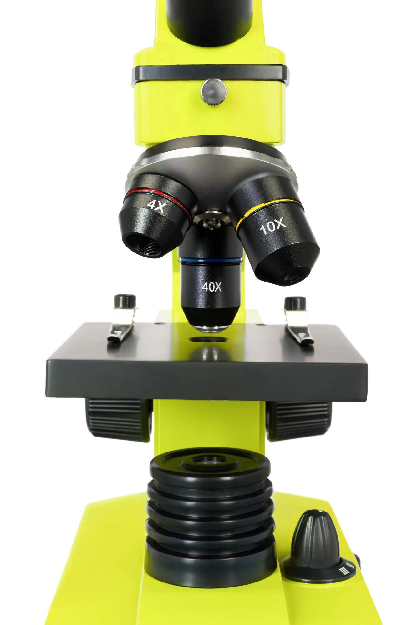 Microscopio Levenhuk Rainbow 2L PLUS Verde limetta con libro in italiano 9/15