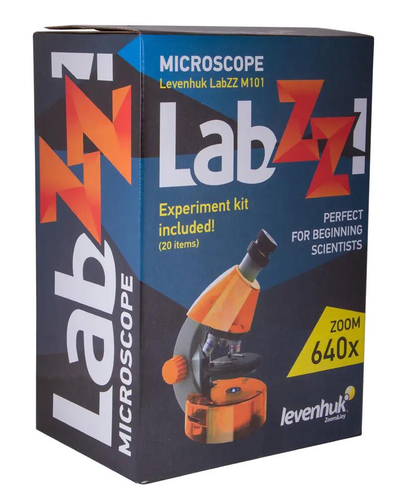 Microscopio Levenhuk LabZZ M101 Arancione con libro in italiano 12/13