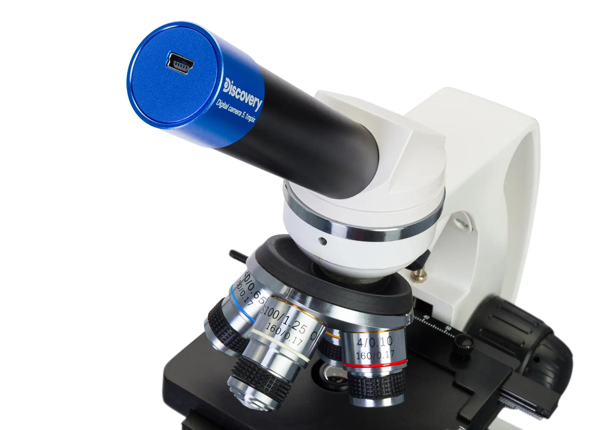 Microscopio digitale Levenhuk Discovery Atto Polar con libro in inglese 8/14