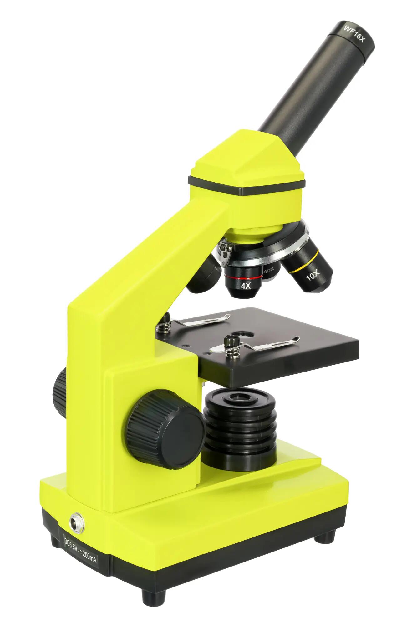 Microscopio Levenhuk Rainbow 2L PLUS Verde limetta con libro in italiano 6/15