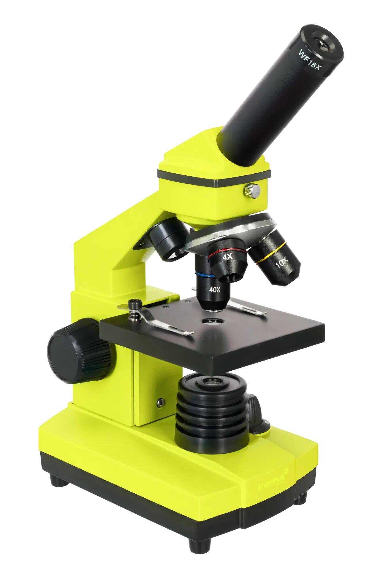 Microscopio Levenhuk Rainbow 2L PLUS Verde limetta con libro in italiano 5/15