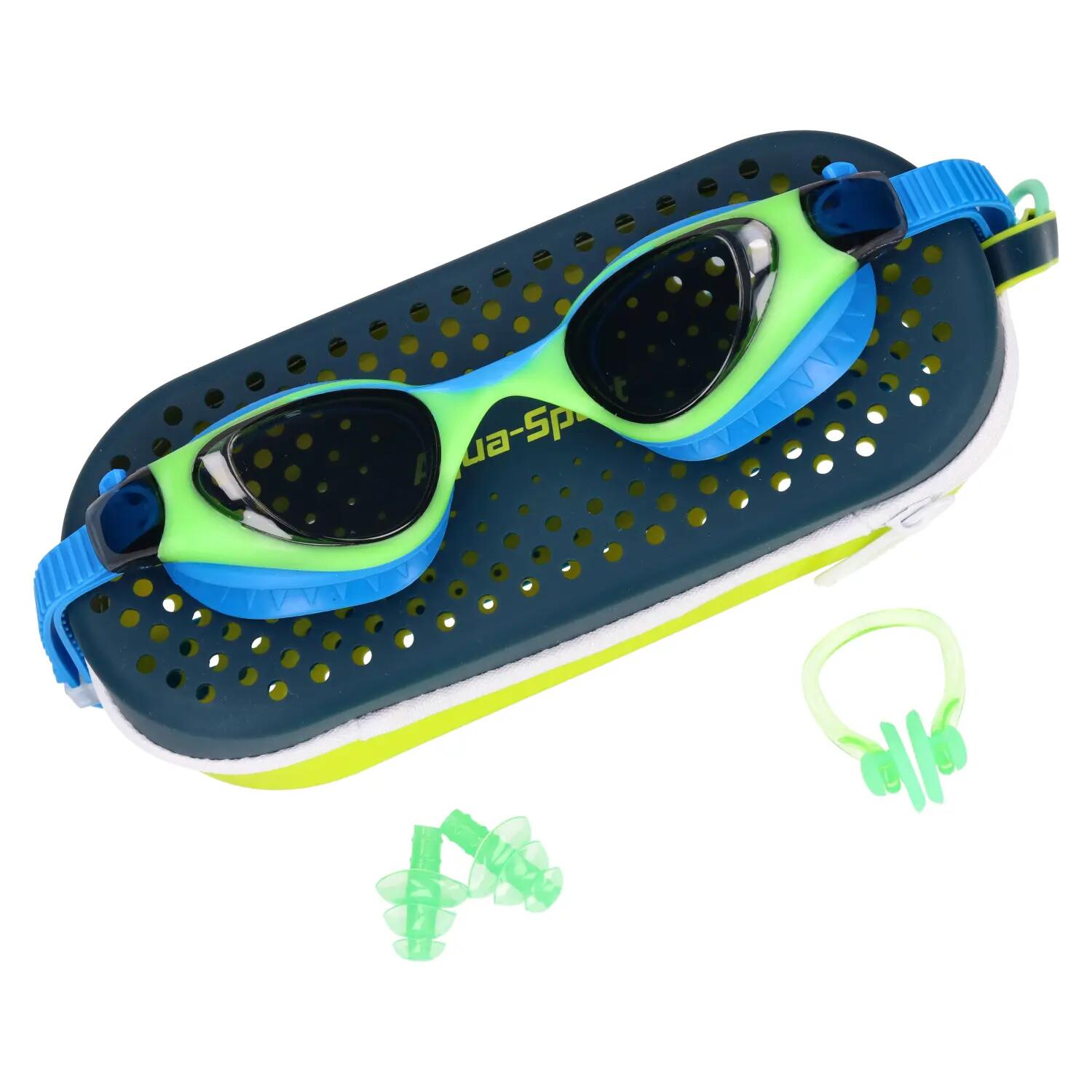 Okulary pływackie dla dzieci na basen do pływania z etui Aqua-Sport Monako 7/7