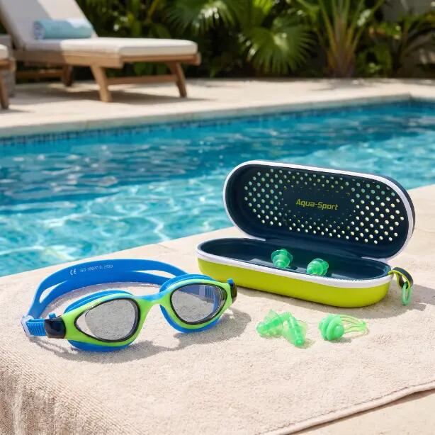 Okulary pływackie dla dzieci na basen do pływania z etui Aqua-Sport Monako 6/7