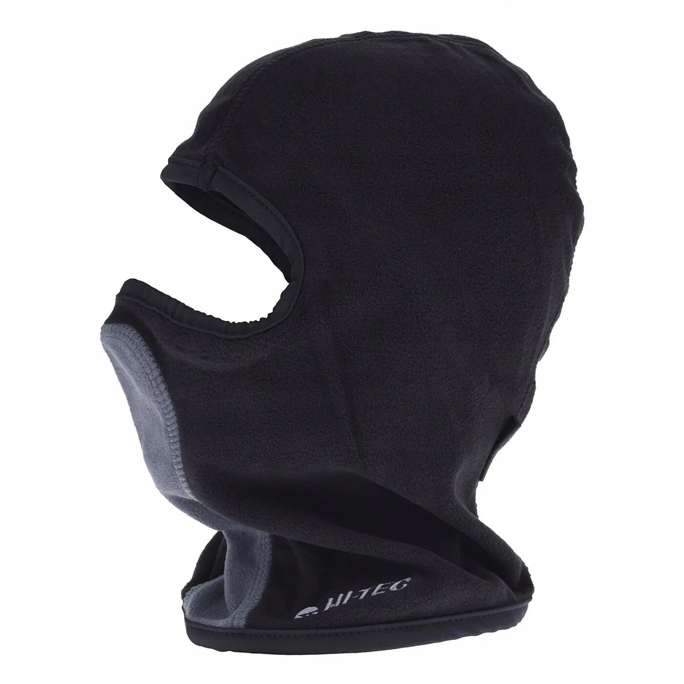 Polarowa kominiarka dla dorosłych Hi-tec Balaclava Microfleece czarny 3/4