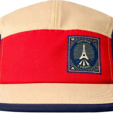 BV Sport 5-Panel Cap, Paris Blue/Red/Beige