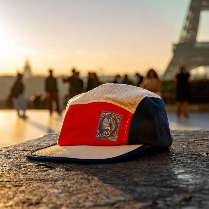 Gorra BV Sport de 5 paneles, París, azul/rojo/beige 2/4