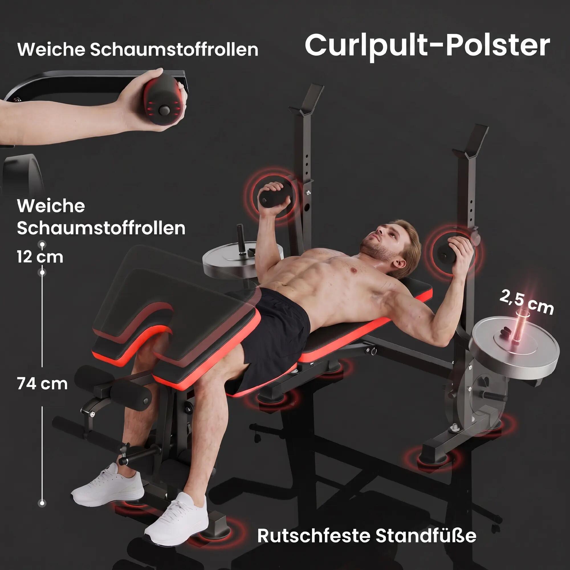 Banc de musculation sans poids, banc de fitness réglable pour de nombreux 9/9
