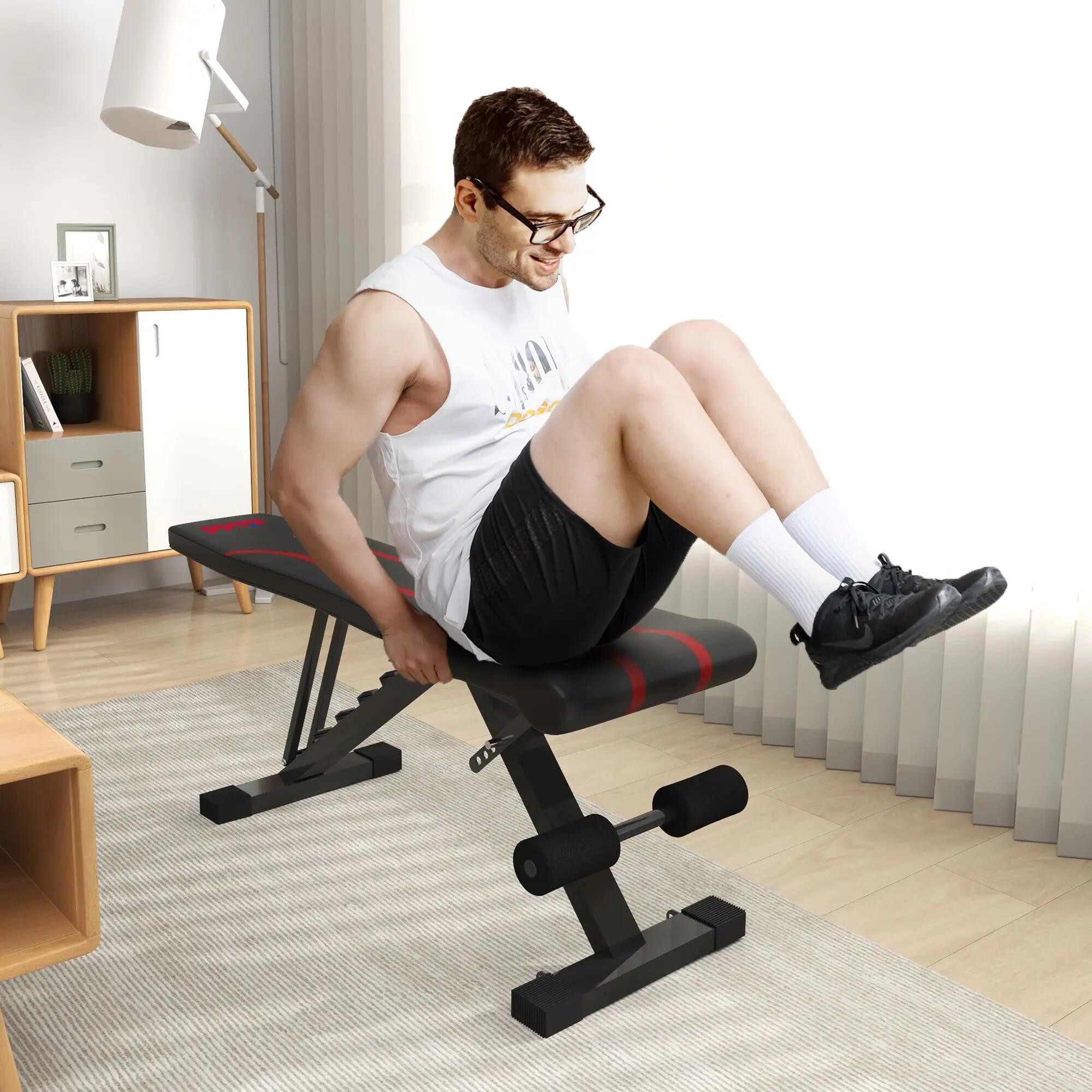 Banc de musculation inclinable et pliable, réglable pour un entraînement complet 9/9