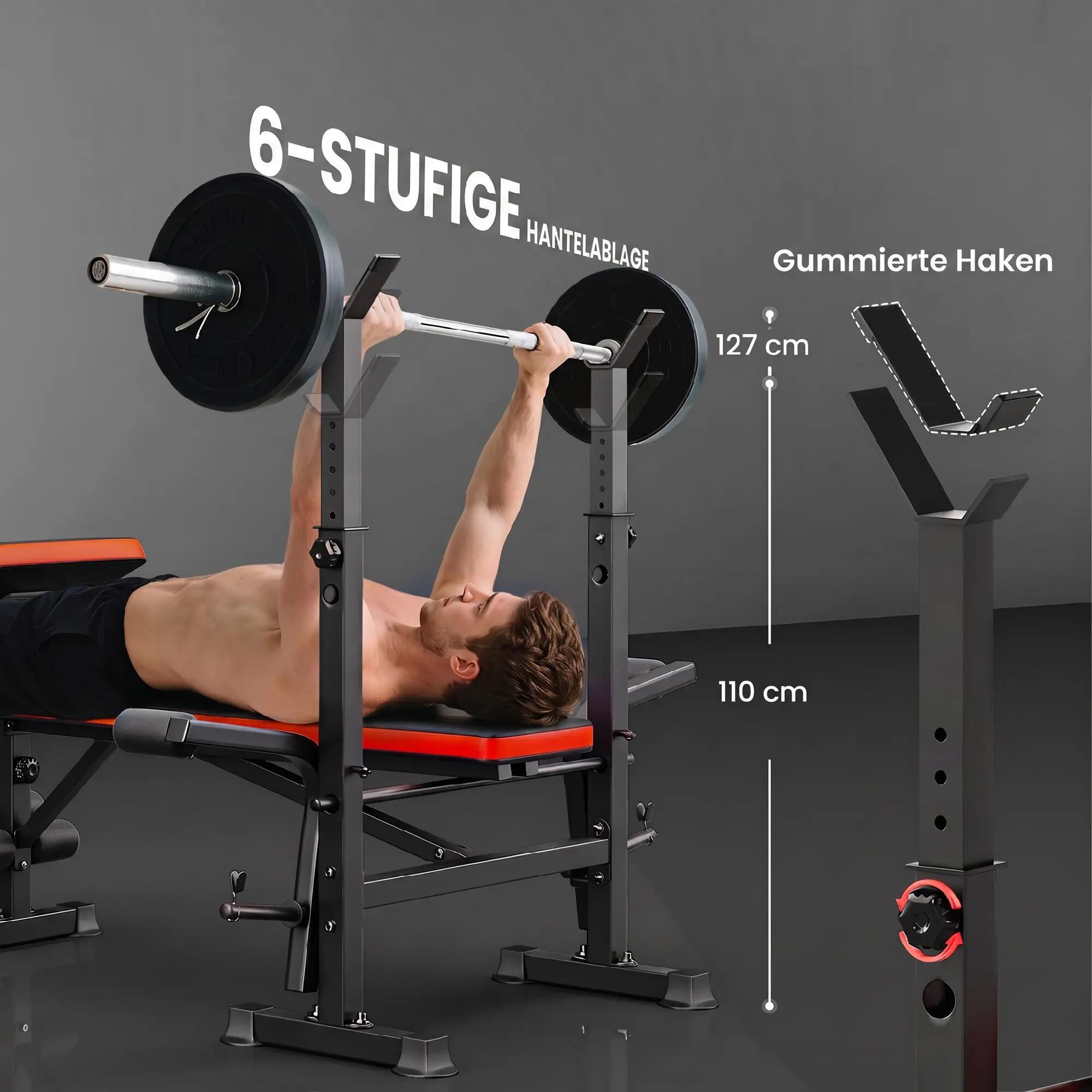 Banc de musculation sans poids, banc de fitness réglable pour de nombreux 7/9