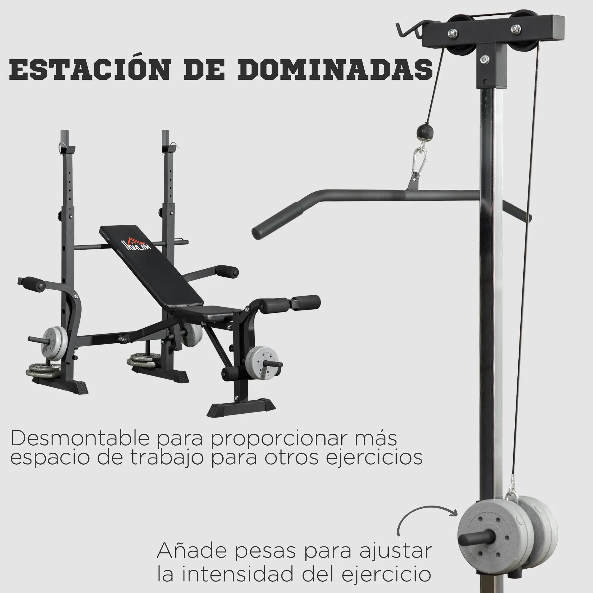 Banc de musculation multifonctionnel réglable pour un entraînement complet du 7/9