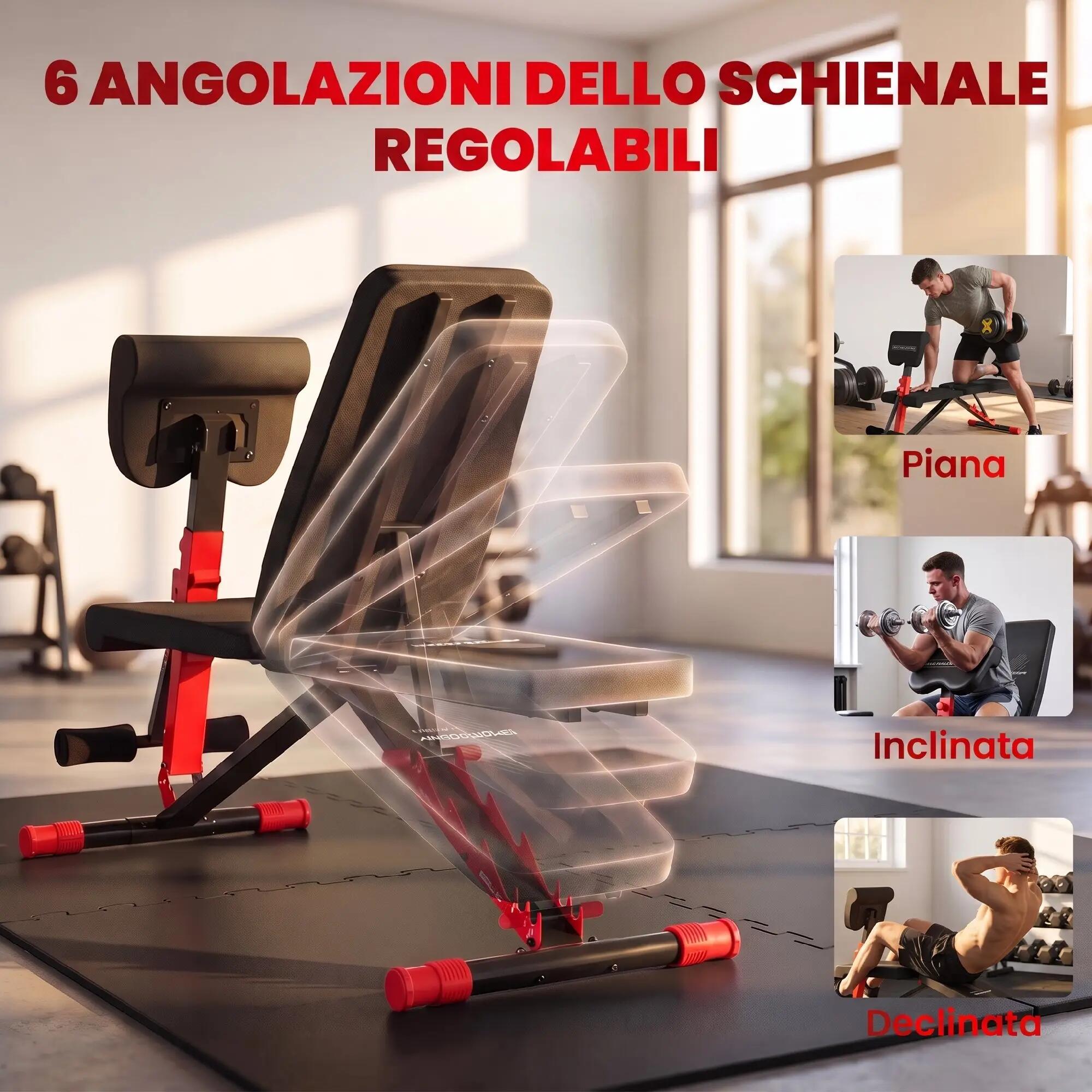 Banc de musculation réglable pour salle de sport à domicile, pliable 300 kg 6/9