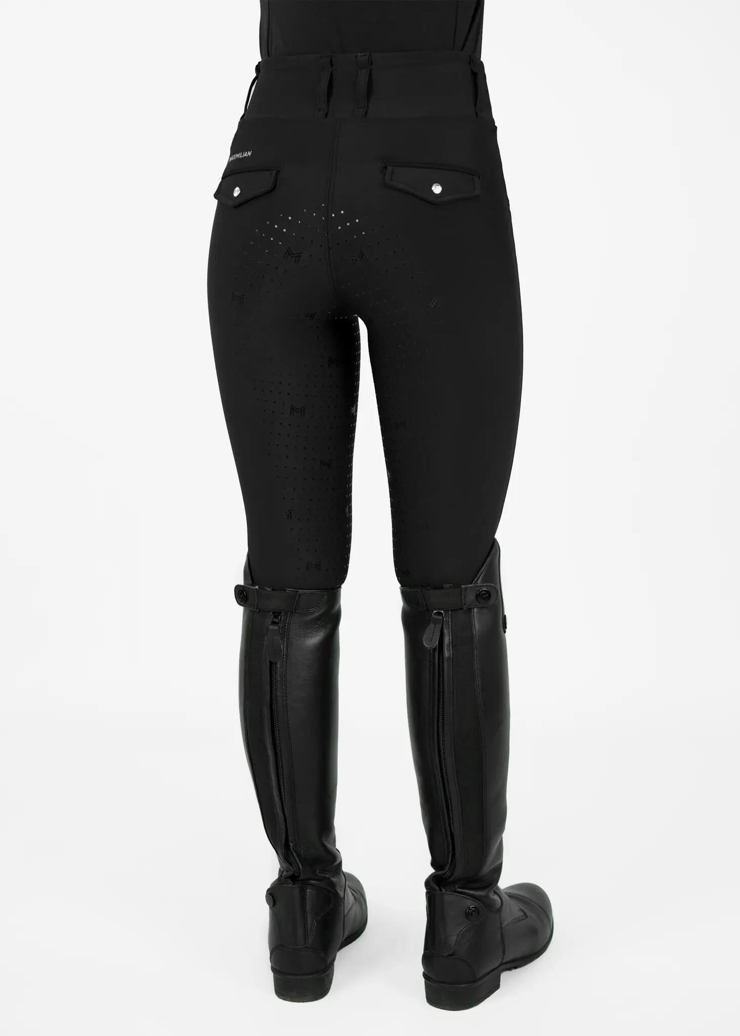 Leggings Pantalón Niños Equitación Maximilian Pro Full Grip Negro 3/6