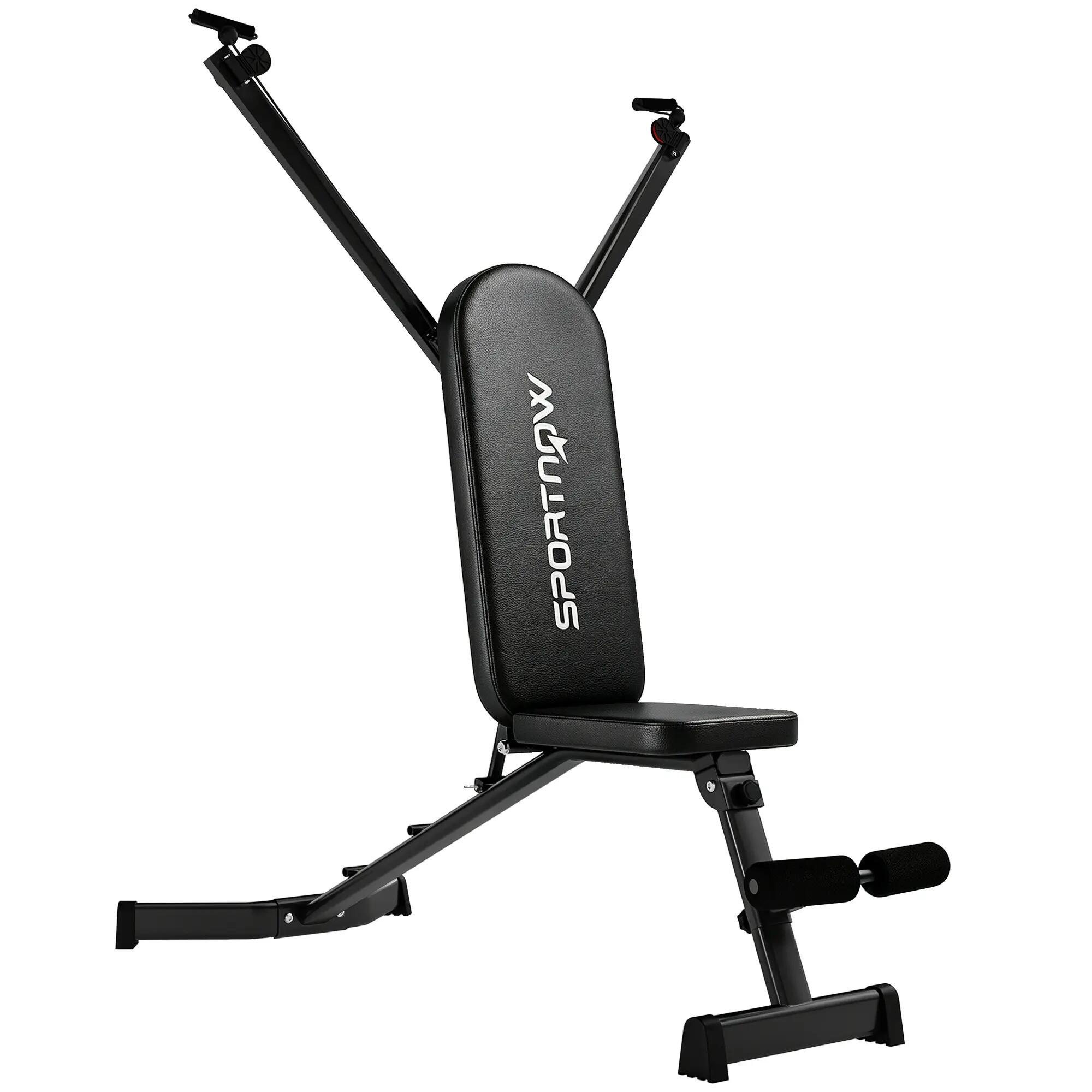 Banc de musculation pliable avec extension de jambes, dossier inclinable à 3 2/9