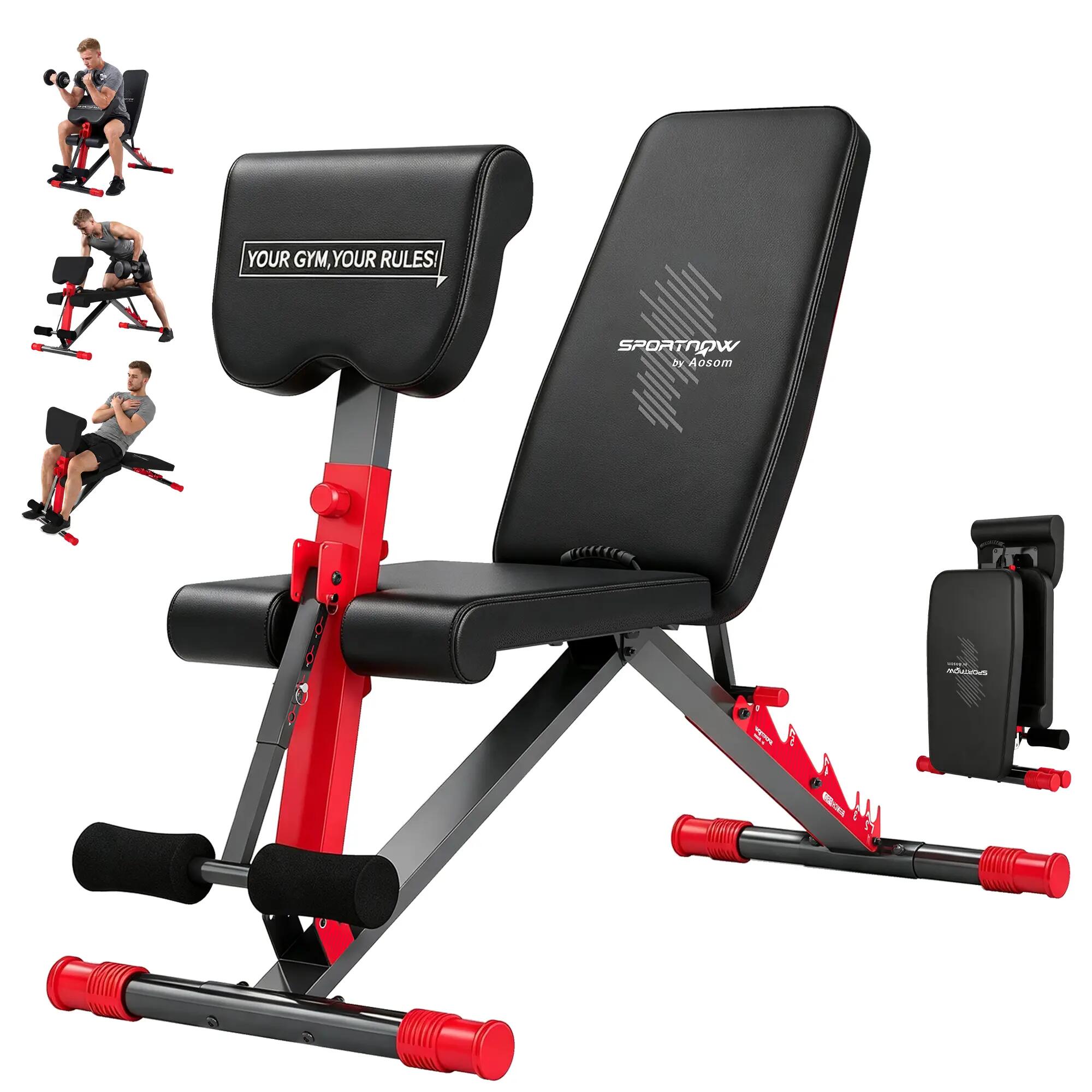 Banc de musculation réglable pour salle de sport à domicile, pliable 300 kg 2/9