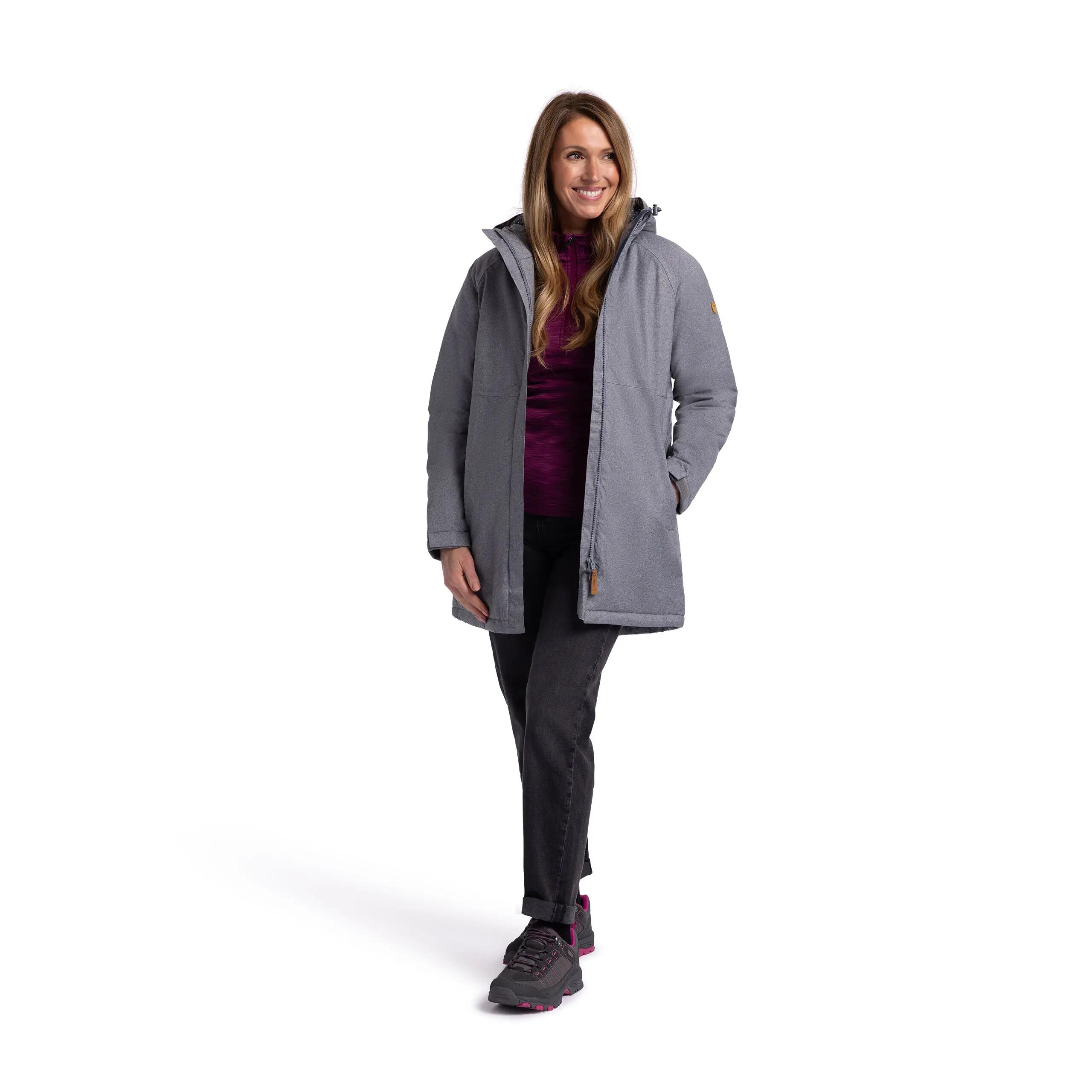 Womens Waterproof Jacket Hooded Padded Fleece Lined Wintertime 3/5