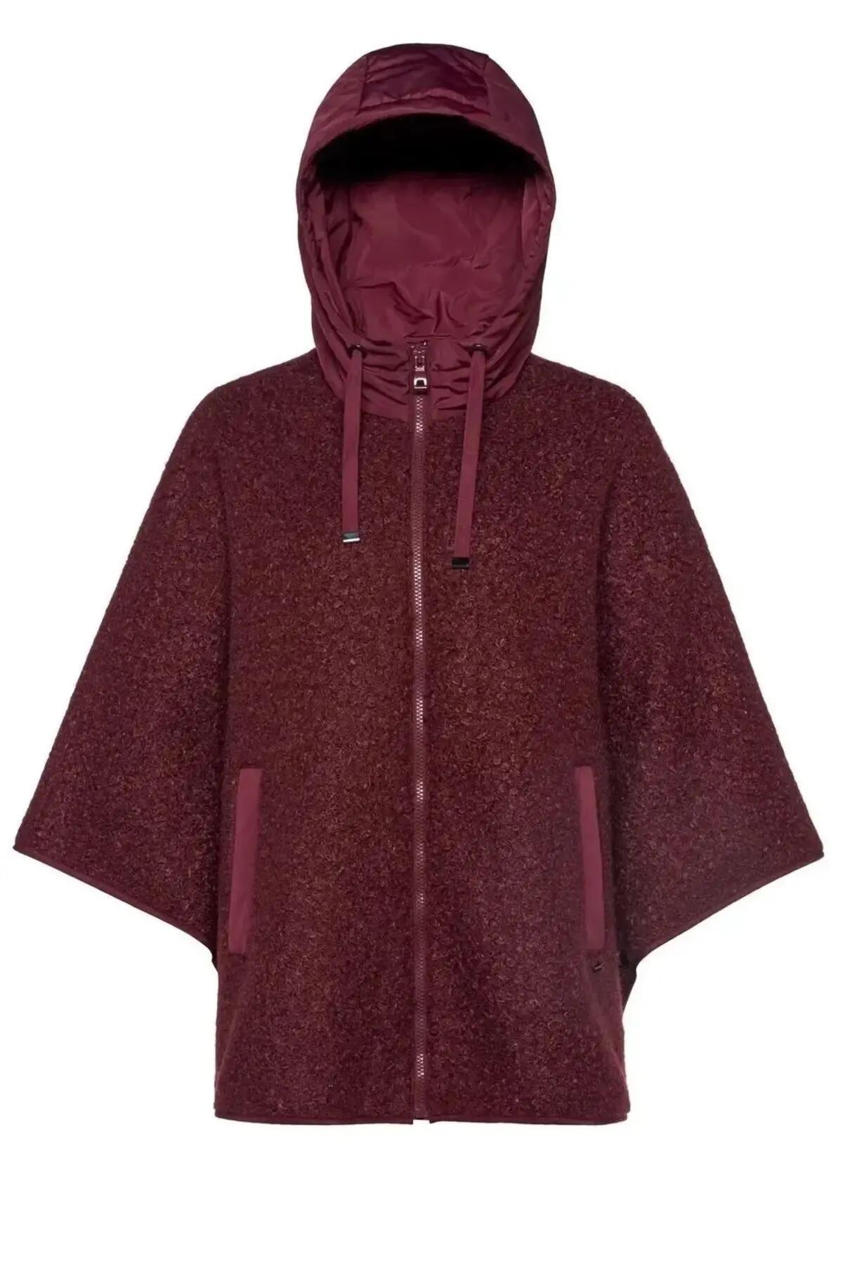 Giacca Geox Modello W Sweater Curly Cape Colore Bordeaux 5/5