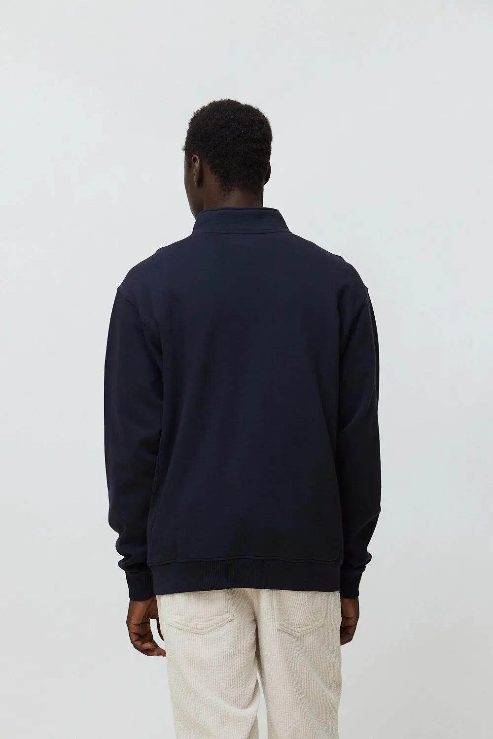 Sudadera con cremallera Blue Banana de 100% Algodón Orgánico Logo Azul Marino 2/7