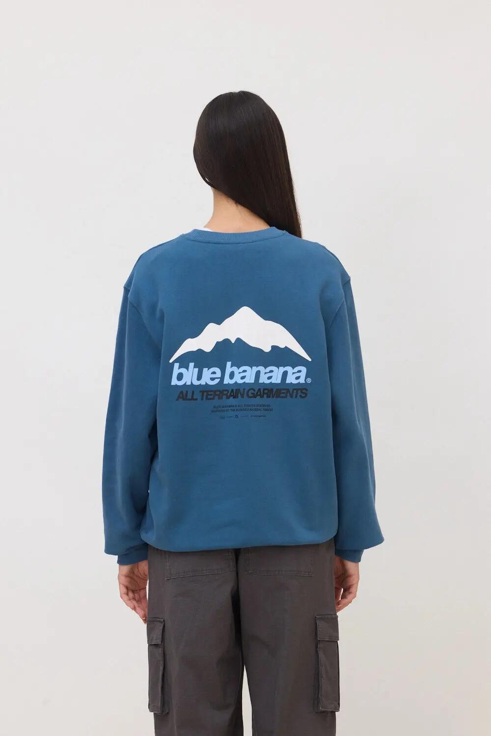 Sudadera Blue Banana de 100% Algodón Orgánico Mountain Indigo Blue 5/7