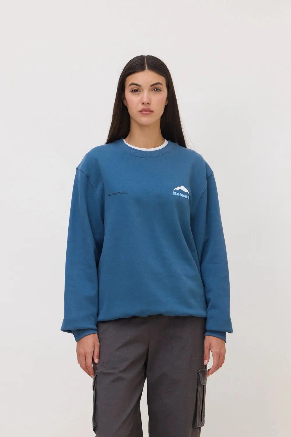 Sudadera Blue Banana de 100% Algodón Orgánico Mountain Indigo Blue 4/7