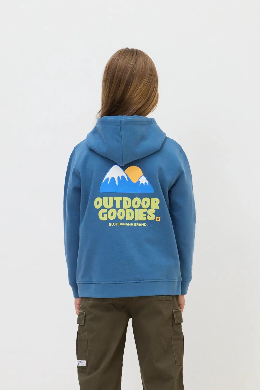 Sudadera con Capucha Kids Blue Banana de 100% Algodón Orgánico Trail Indigo Blue 2/4