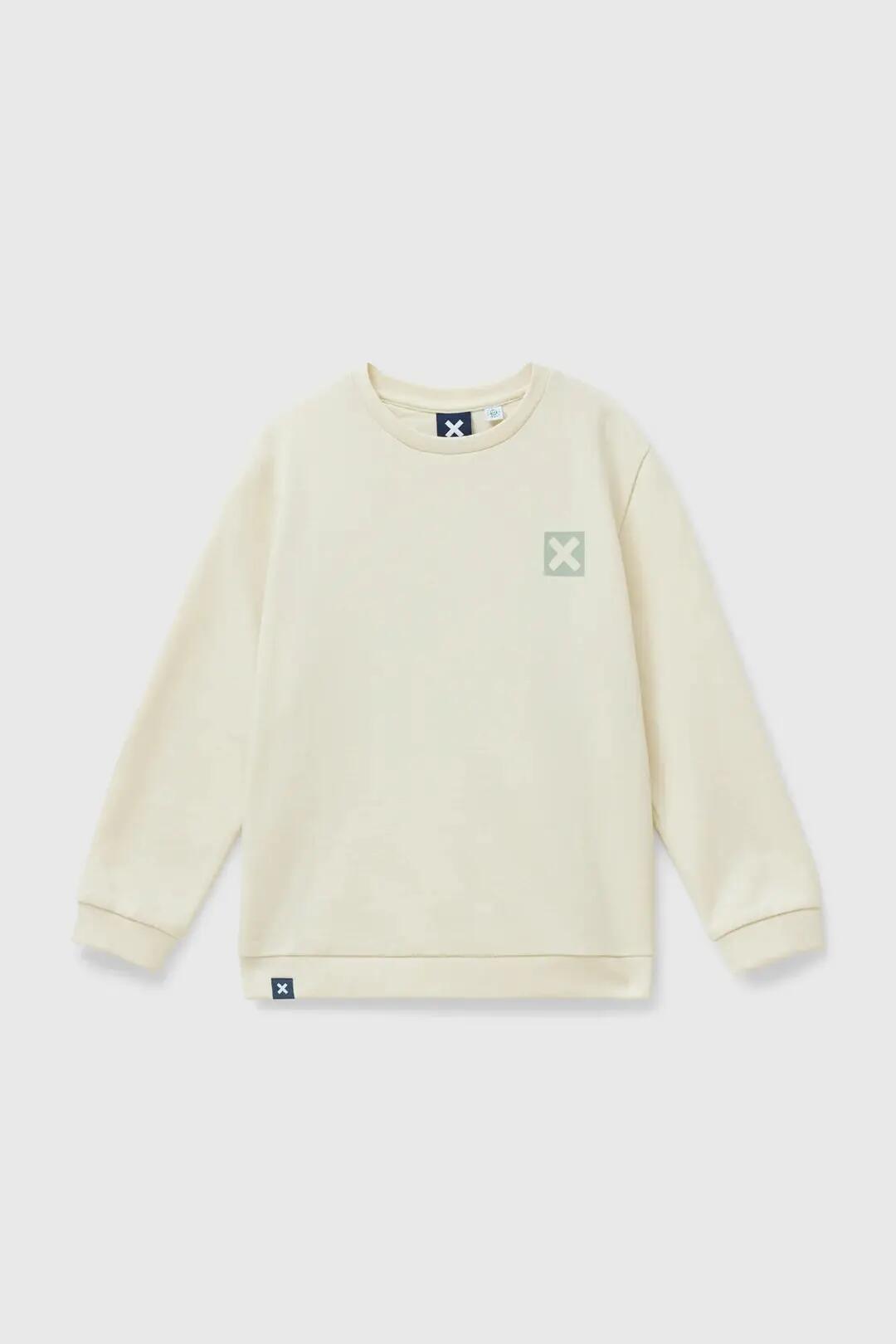 Sudadera Kids Blue Banana de 100% Algodón Orgánico Nature Blanco Roto 4/4