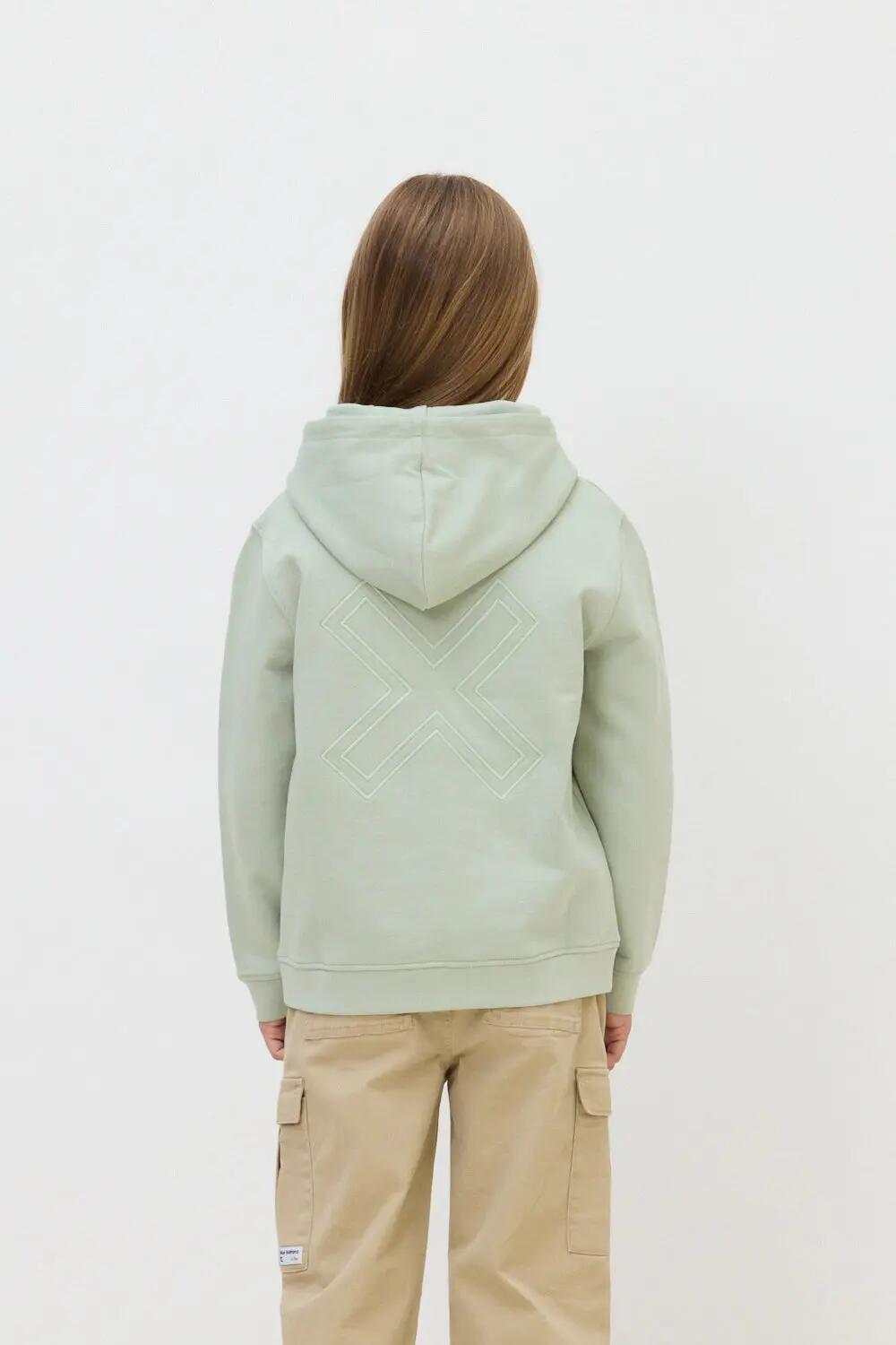Sudadera con Capucha Kids Blue Banana de 100% Algodón Orgánico Reef Sage 2/4
